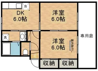 ガーデンコート田崎【101号室】の間取り