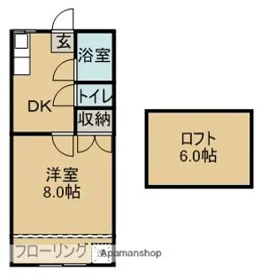 フェヴァリーロッヂ【1階】の間取り