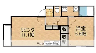 シャーメゾン札元 A棟【1階】の間取り