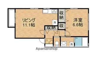 シャーメゾン札元 A棟【1階】の間取り