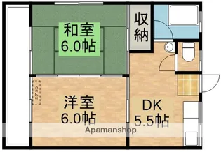コーポインパドル【2階】の間取り