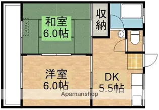 コーポインパドル【1階】の間取り