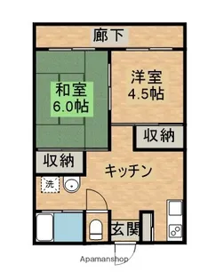 鹿児島県鹿屋市西原2丁目【アパート】の間取り