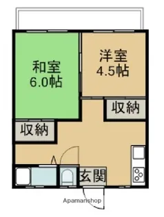 鹿児島県鹿屋市西原2丁目【アパート】の間取り