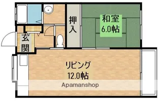 ダイヤモンドマンション【4階】の間取り