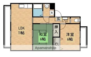 グランビューA【3階】の間取り