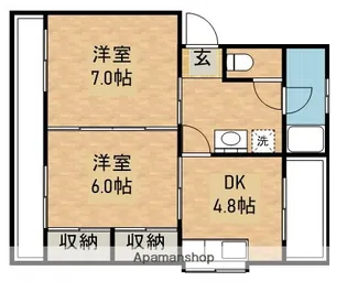 コーポ月精【2階】の間取り