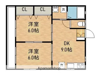 ホットハウス【2階】の間取り