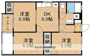 サンロード寿A棟【2階】の間取り