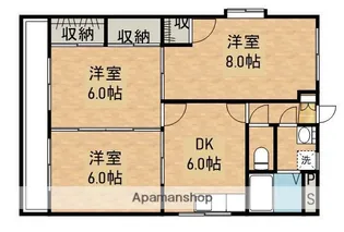 今坂マンションB【2階】の間取り