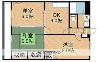 今坂マンションD【1階】の間取り