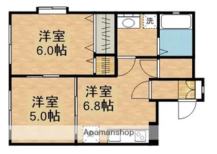 サンライズ白崎【1階】の間取り