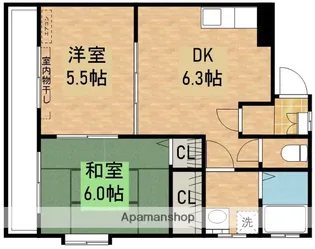 サンライズ白崎【2階】の間取り