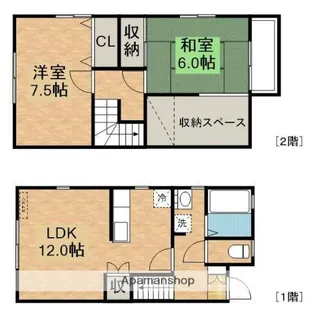 ガーデンビレッジまるおか【1階】の間取り
