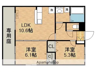 プレミア田崎【1階】の間取り