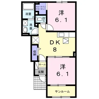 旅人村H【1階】の間取り
