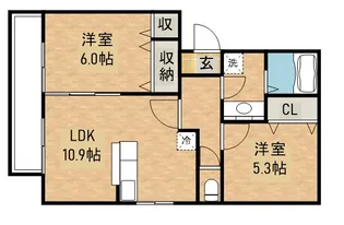 ボナール【3階】の間取り
