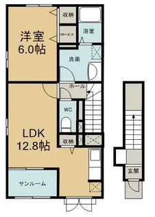 イル ルオーゴB【2階】の間取り