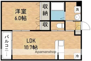 サンハイツ岡崎L【1階】の間取り