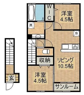 ボナールⅡ【206号室】の間取り