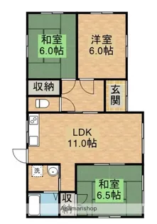 鹿児島県鹿屋市王子町【一戸建】の間取り