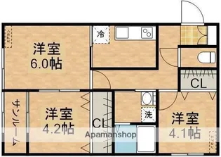 コリーヌ【1階】の間取り