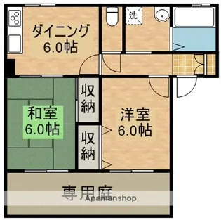 鹿児島県鹿屋市旭原町【アパート】の間取り