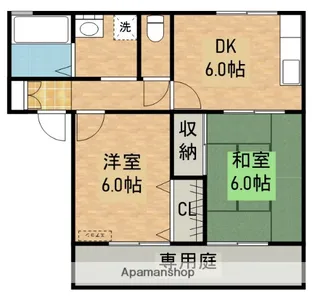鹿児島県鹿屋市旭原町【アパート】の間取り