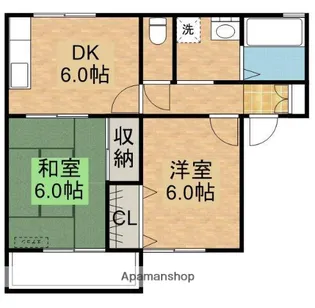 鹿児島県鹿屋市旭原町【アパート】の間取り