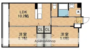 志布志中央マンション【2階】の間取り