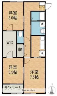 クレパス A棟【104号室】の間取り