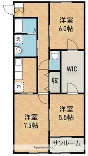 鹿児島県鹿屋市寿7丁目【アパート】の間取り