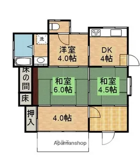 鹿児島県鹿屋市横山町【一戸建】の間取り