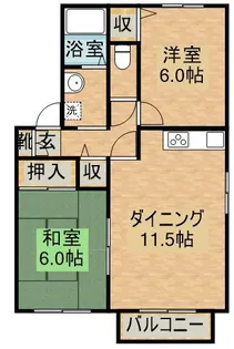 グランシャリオAB A棟【1階】の間取り
