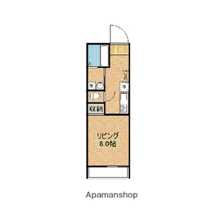 CRESCITA【201号室】の間取り