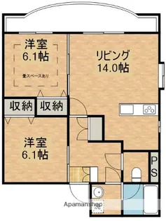 サンパーム志布志イースト【5階】の間取り