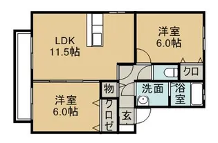 カトル カーサ【101号室】の間取り
