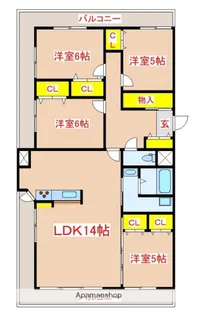 鹿児島県霧島市隼人町見次【マンション】の間取り