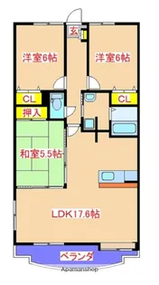 鹿児島県霧島市国分福島3丁目【マンション】の間取り
