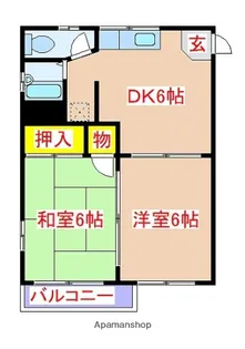 鹿児島県霧島市国分姫城【アパート】の間取り
