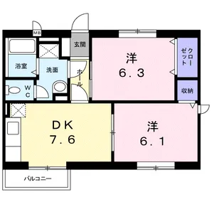 サンヒルズ三郷【2階】の間取り