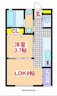 鹿児島県霧島市国分野口西【アパート】の間取り