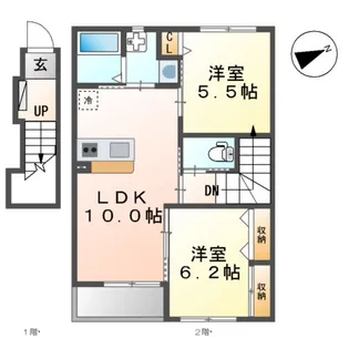 メゾン・フェリス【2階】の間取り