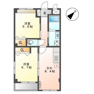 ミレネール【1階】の間取り