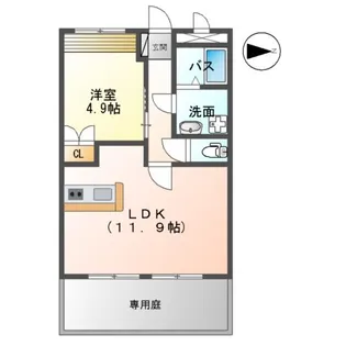 ベルメゾン・ルージュ【1階】の間取り