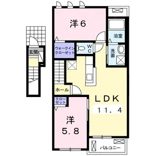 シャルムⅠ【2階】の間取り