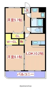 鹿児島県霧島市隼人町住吉【マンション】の間取り