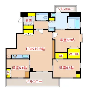 ラ・シック四季美【1階】の間取り
