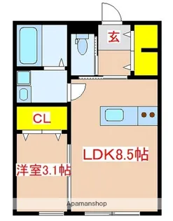 鹿児島県霧島市国分府中町【マンション】の間取り