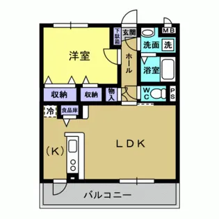 ビナイン中央【202号室】の間取り